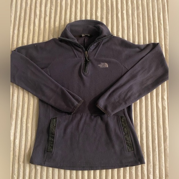 The North Face Fleece quarter zip Purple pockets small sku073 - Picture 6 of 11